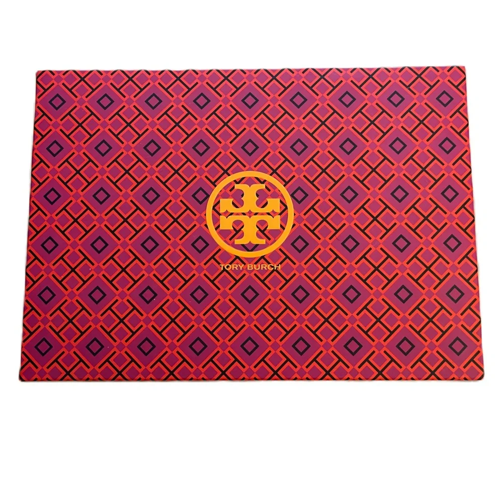 Tory Burch Dory Nantucket Red Navy Sea White Primrose Peep Toe Espadrille Wedges - Picture 15 of 15